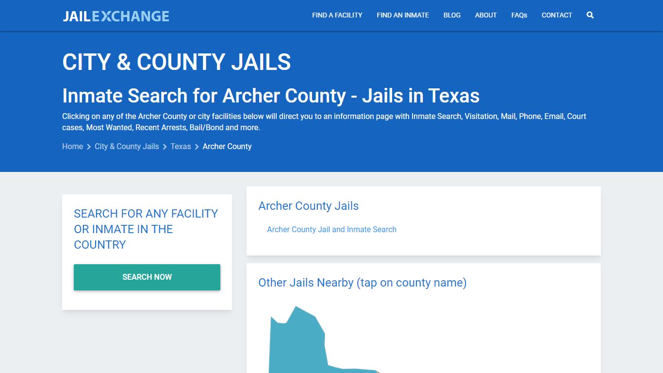 Inmate Search for Archer County | Jails in Texas - Jail Exchange